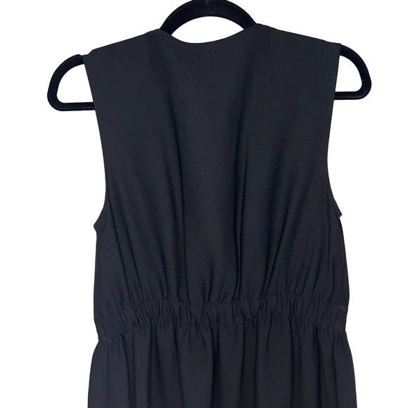 Kate Spade Women's Black Ruffle Tasseled Tie Front Dress Size Medium - Picture 7 of 8